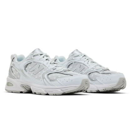 NEW BALANCE 530 White Silver Polka Dots